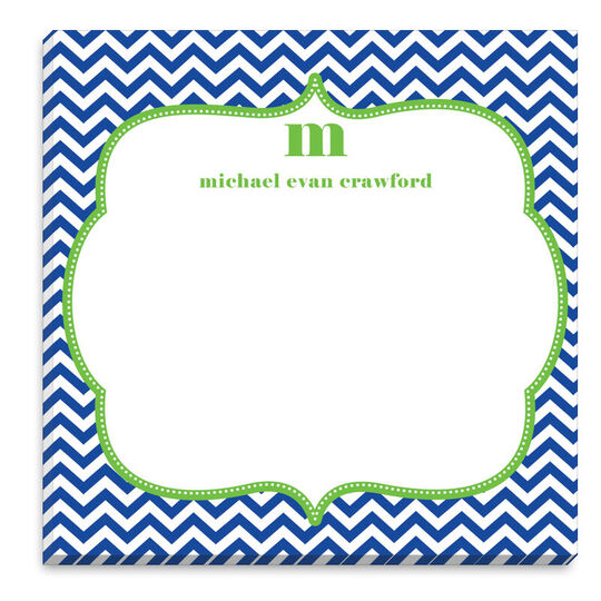 Blue Chevron Notepad